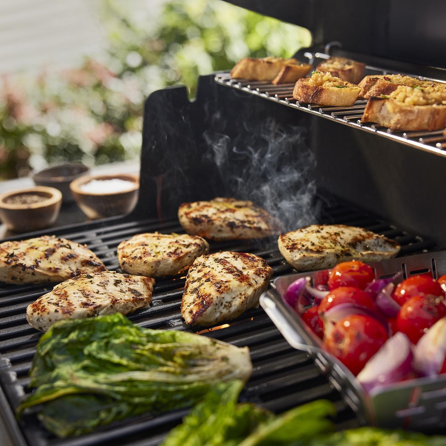 Weber Genesis E-335 Natural Gas Grill w/ Sear Zone & Side Burner - Black - 1500536 - Image 3