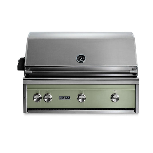 Lynx Professional 36 Inch Built-In All Infrared Trident Natural Gas Grill w/ Rotisserie in Desert Sage - L36ATR-DSNG - Image 1