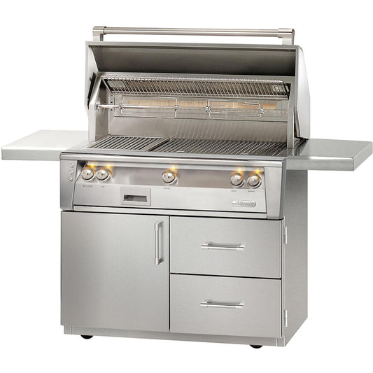 Alfresco ALXE 42-Inch Freestanding Natural Gas Grill On Deluxe Cart With Rotisserie - ALXE-42CD-NG - Image 1