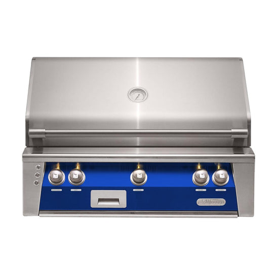 Alfresco ALXE 36-Inch Built-In Propane Grill With Sear Zone And Rotisserie in Ultramarine Blue - ALXE-36SZ-LP-S5002 - Image 1