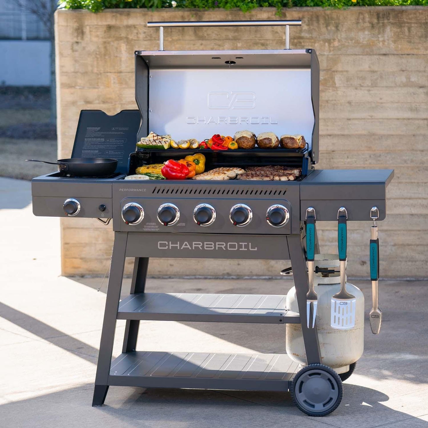 Charbroil Performance Series 5-Burner Propane Gas Grill - Grey & Stainless - 463463425