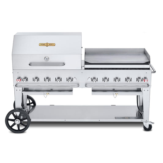 Crown Verity 72-Inch Mobile Natural Gas Grill Dome & Griddle Package - CV-MCB-72RGP-NG - Image 1