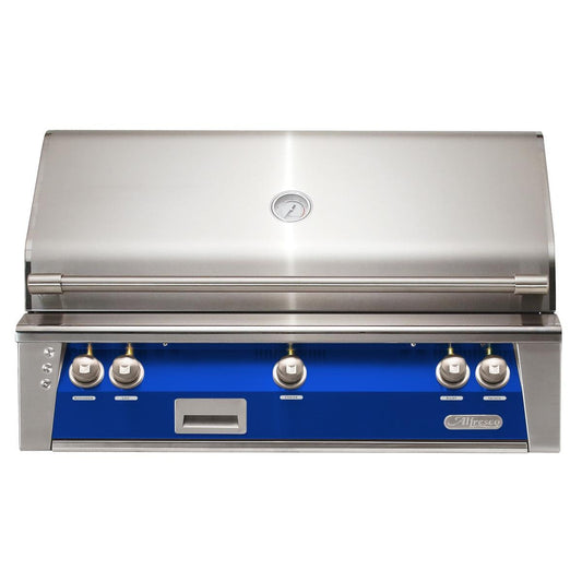 Alfresco ALXE 42-Inch Built-In Natural Gas Grill With Rotisserie in Ultramarine Blue - ALXE-42-NG-S5002 - Image 1