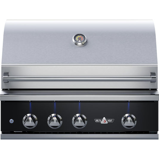 Delta Heat 32-Inch 3-Burner Built-In Propane Grill w/ Rotisserie - Black Control Panel - DHBQ32R-KL - Image 1