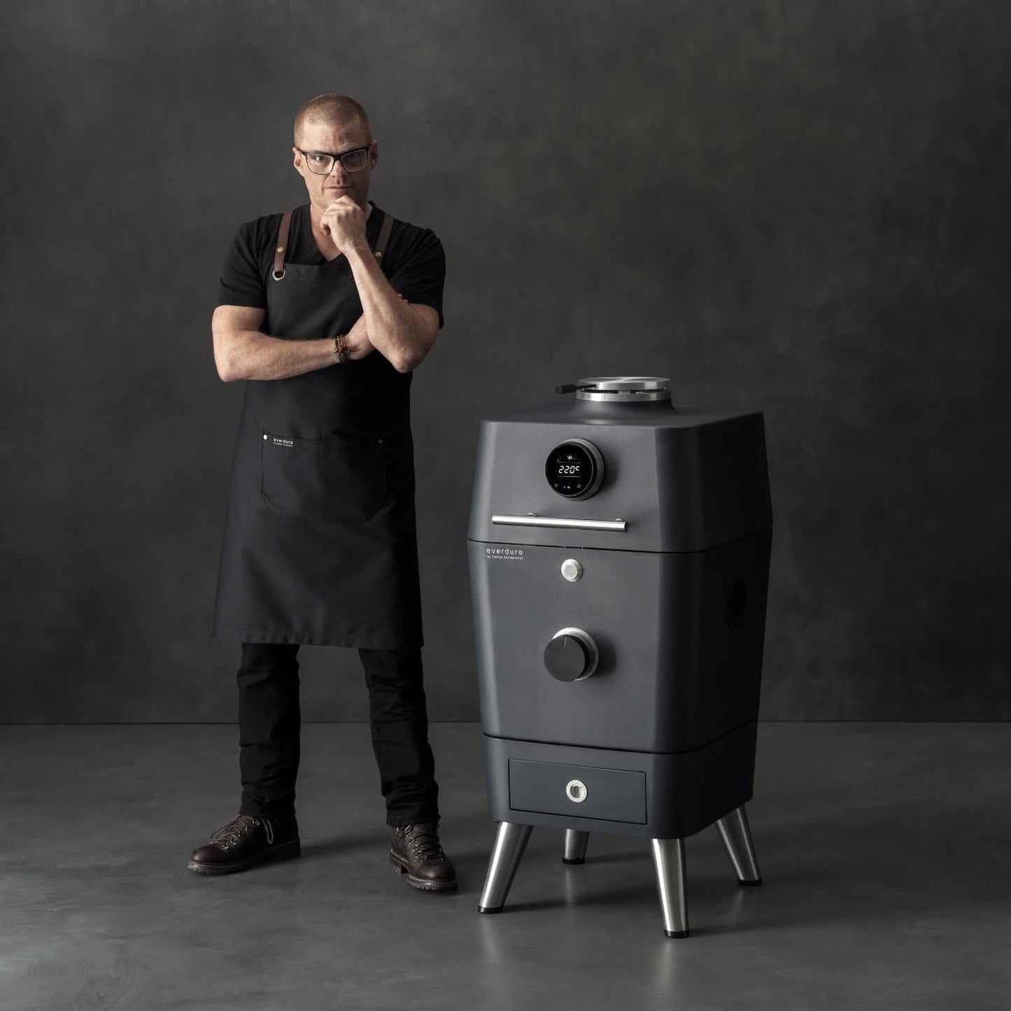 Everdure 4K 21-Inch Charcoal Grill & Smoker - Graphite - HBCE4KGUS - Image 3