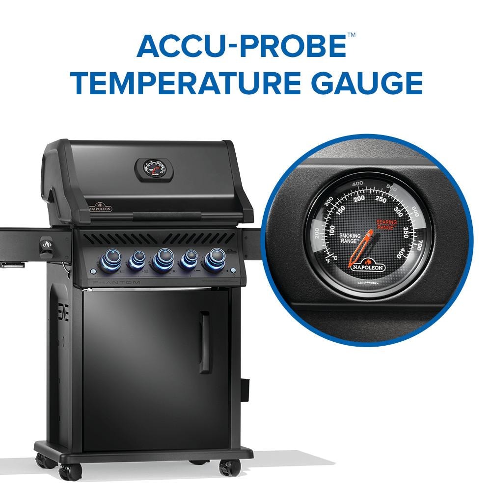 Napoleon Rogue PRO-S Phantom 425 3-Burner Propane Grill w/ Side Burner & SafetyGlow - RPS425RSIBPK-2-PHM - Image 7