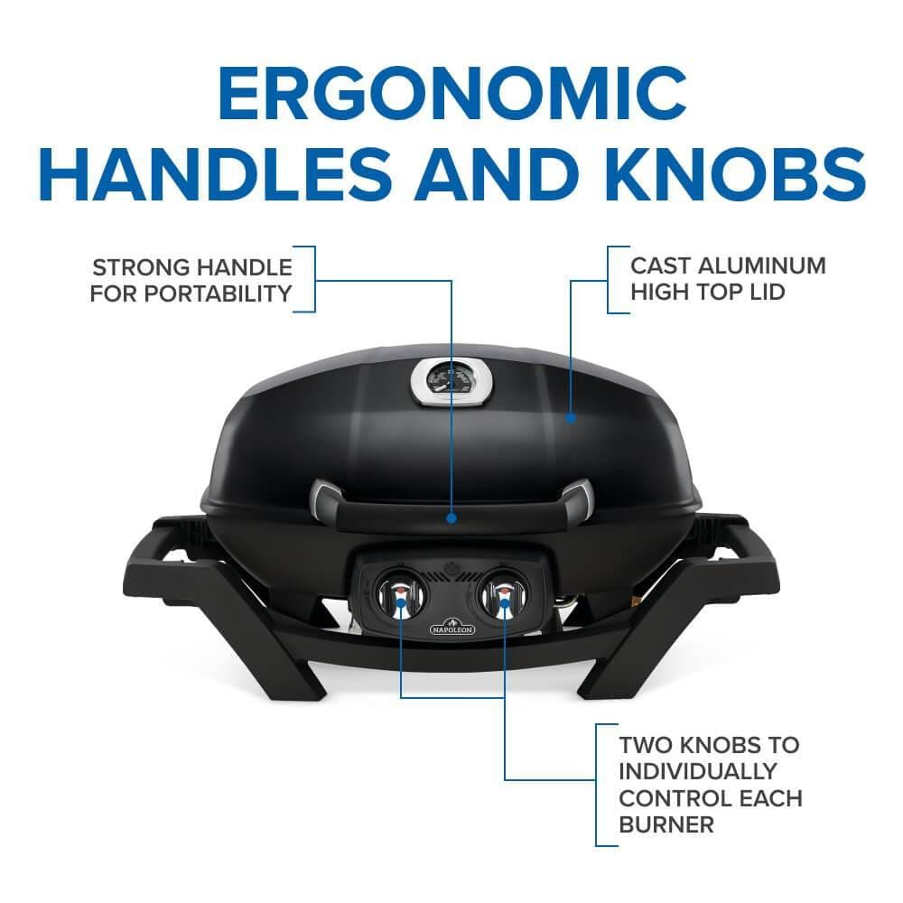 Napoleon TravelQ PRO 285 Portable Natural Gas Grill - Black - PRO285N-BK - Image 7