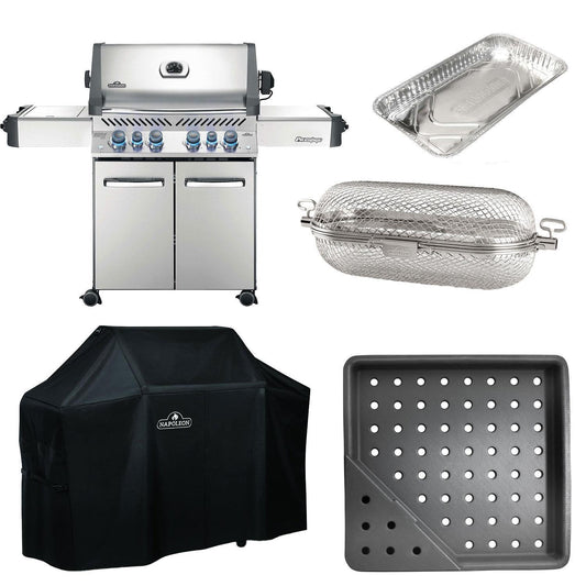 Napoleon Legacy Prestige 500 4-Burner Natural Gas Grill w/ Cover & Accessories - Image 1