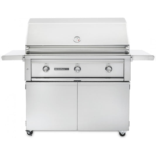 Lynx Sedona 42 Inch Natural Gas Grill On Cart w/ Three SS Tube Burners - Image 1