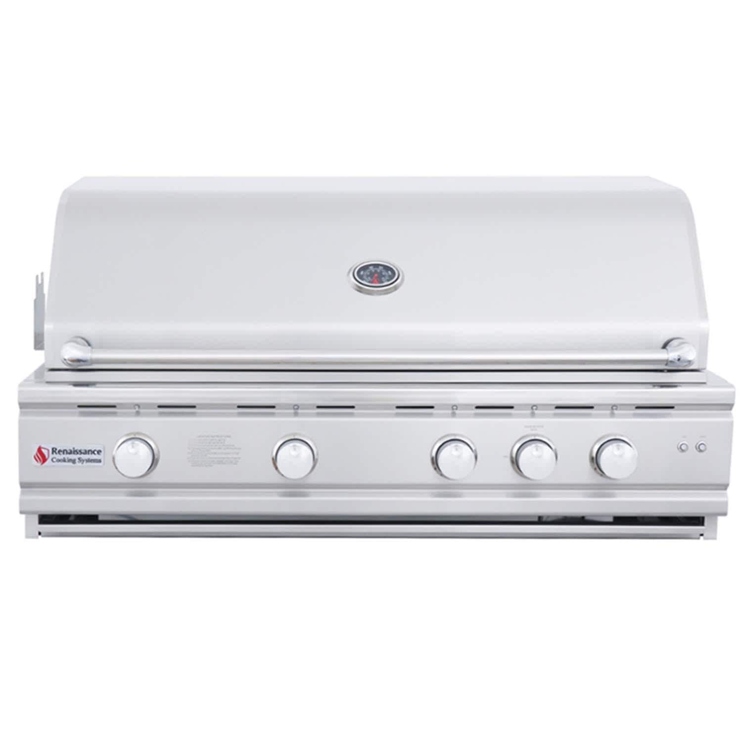 RCS Cutlass Pro 42 Inch Built-In Natural Gas Grill w/ Ceramic Briquette Tray Flame Tamers - RON42B - Image 4