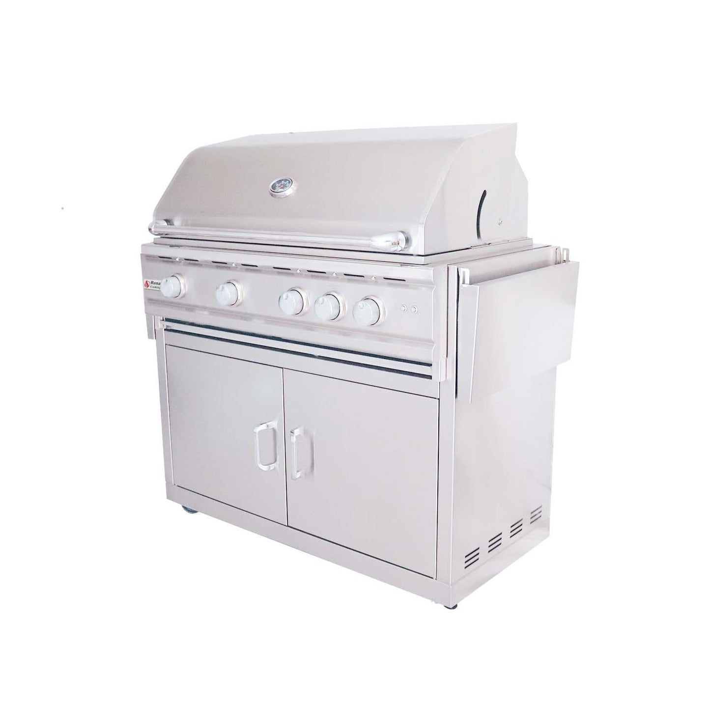 RCS Cutlass Pro 38 Inch Propane Grill w/ Ceramic Briquette Tray Flame Tamers - RON38BLPCK