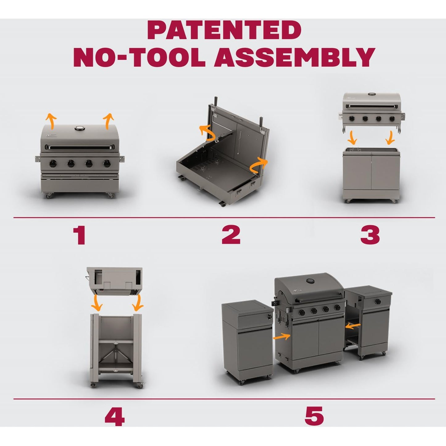 TYTUS Fresno Series 5-Burner Propane Island Grill in Gunmetal Gray  - TDT-021-0101 - Image 7