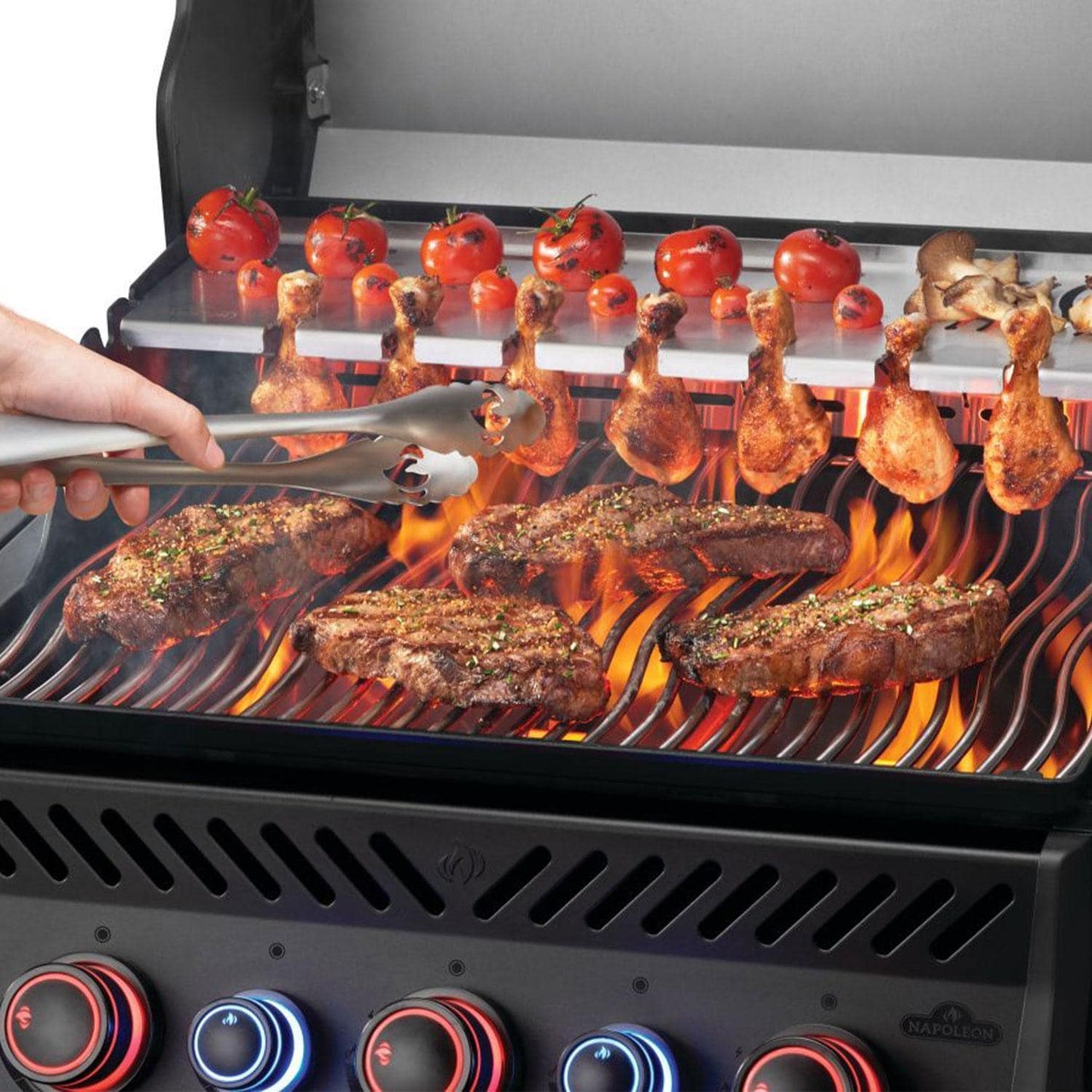 Napoleon Rogue PRO-S Phantom 425 3-Burner Propane Grill w/ Side Burner & SafetyGlow - RPS425RSIBPK-2-PHM - Image 15
