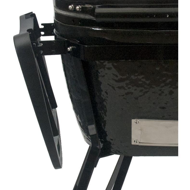 Primo All-In-One Oval Junior 200 Ceramic Kamado Grill With Cradle, Side Shelves And Stainless Steel Grates - PGCJRC (2021) - Image 8