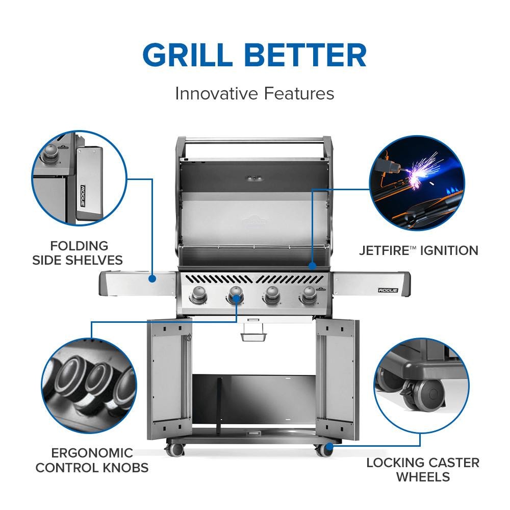 Napoleon Rogue 525 4-Burner Propane Grill  - R525PSS-2 - Image 4