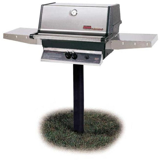 MHP TJK2 Natural Gas Grill With SearMagic Grids On In-Ground Post - Image 1