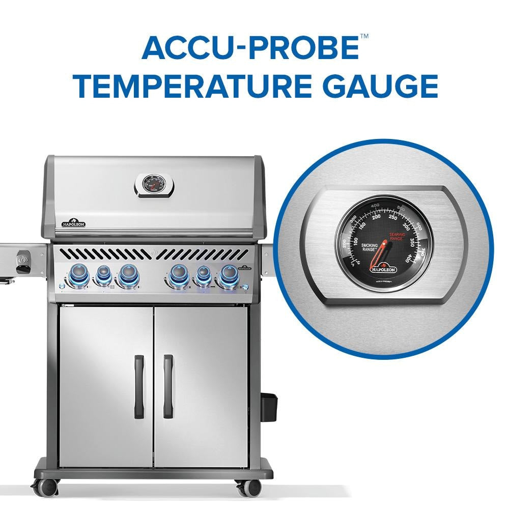 Napoleon Rogue PRO-S 525 4-Burner Propane Grill w/ Side Burner & SafetyGlow - RPS525RSIBPSS-2 - Image 6