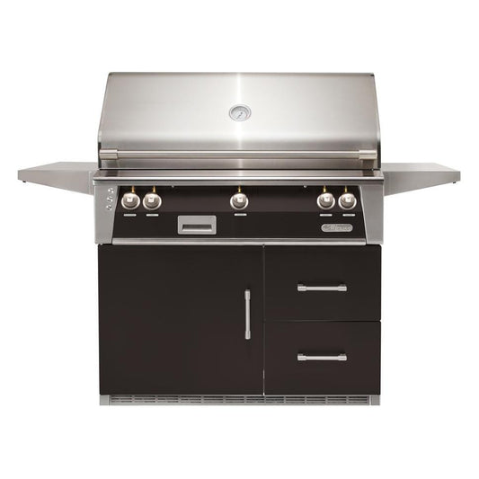 Alfresco ALXE 42-Inch Freestanding Natural Gas Grill On Refrigerated Cart With Rotisserie in Jet Black Matte - ALXE-42RFG-NG-SM9005 - Image 1