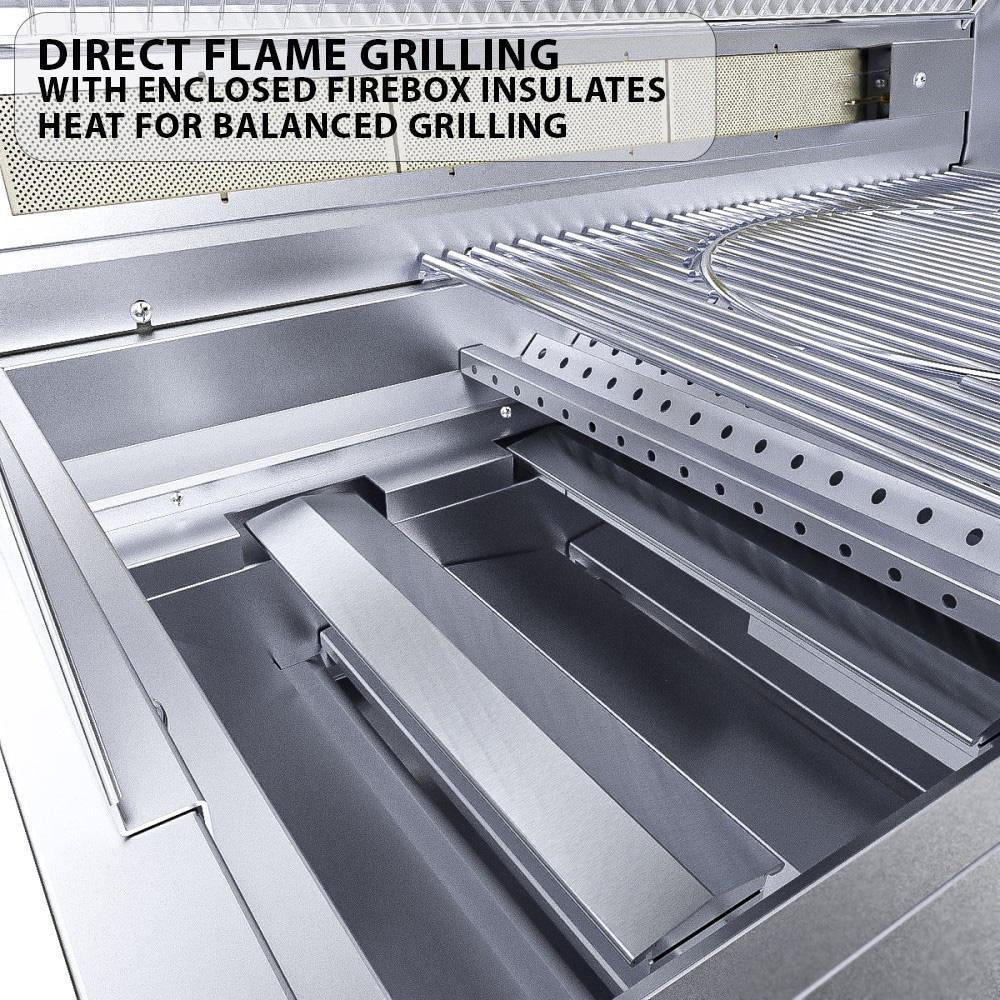 Sunstone Ruby 42-in 5-Burner Built-In Propane Grill w/ Rotisserie - Ruby5BIR-LP - Image 4