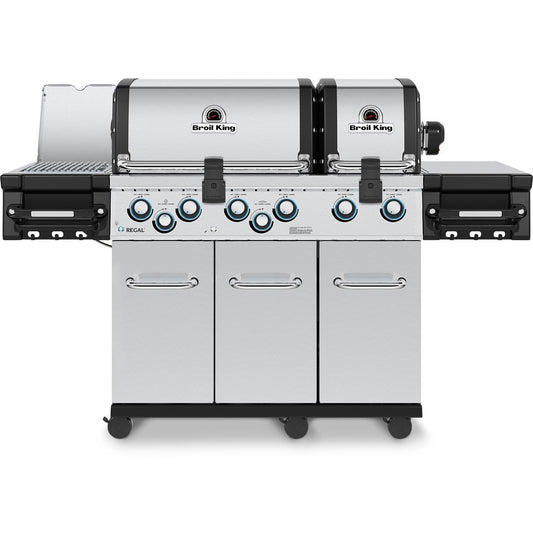 Broil King Regal S 690 PRO IR 6-Burner Propane Gas Grill With Rotisserie & Infrared Side Burner - Stainless Steel - 957944 - Image 1