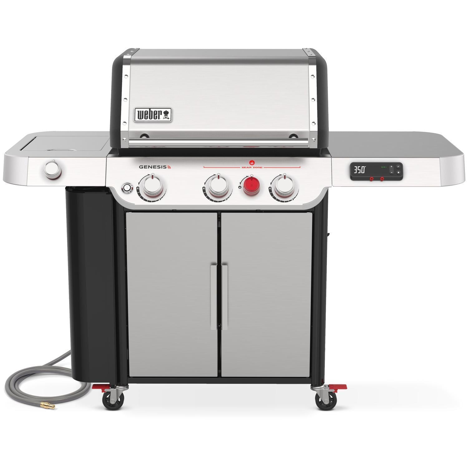 Weber Genesis SX-335 Natural Gas Smart Grill w/ Sear Zone & Side Burner - Stainless Steel - 37600001 - Image 1