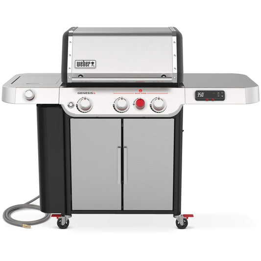 Weber Genesis SX-335 Natural Gas Smart Grill w/ Sear Zone & Side Burner - Stainless Steel - 37600001 - Image 1