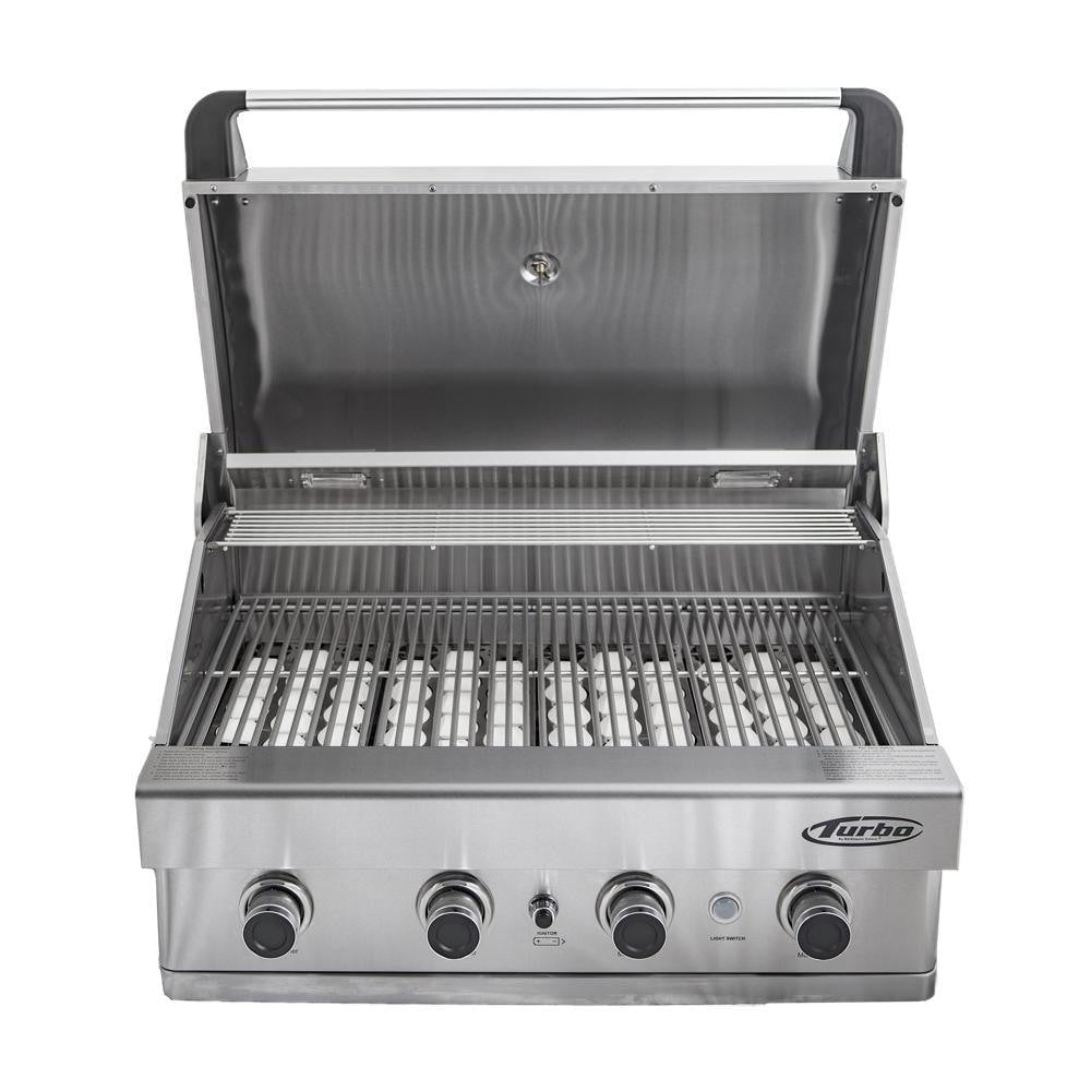 Turbo 32-Inch 4-Burner Built-In Natural Gas Grill - BTH3221BNG - Image 2