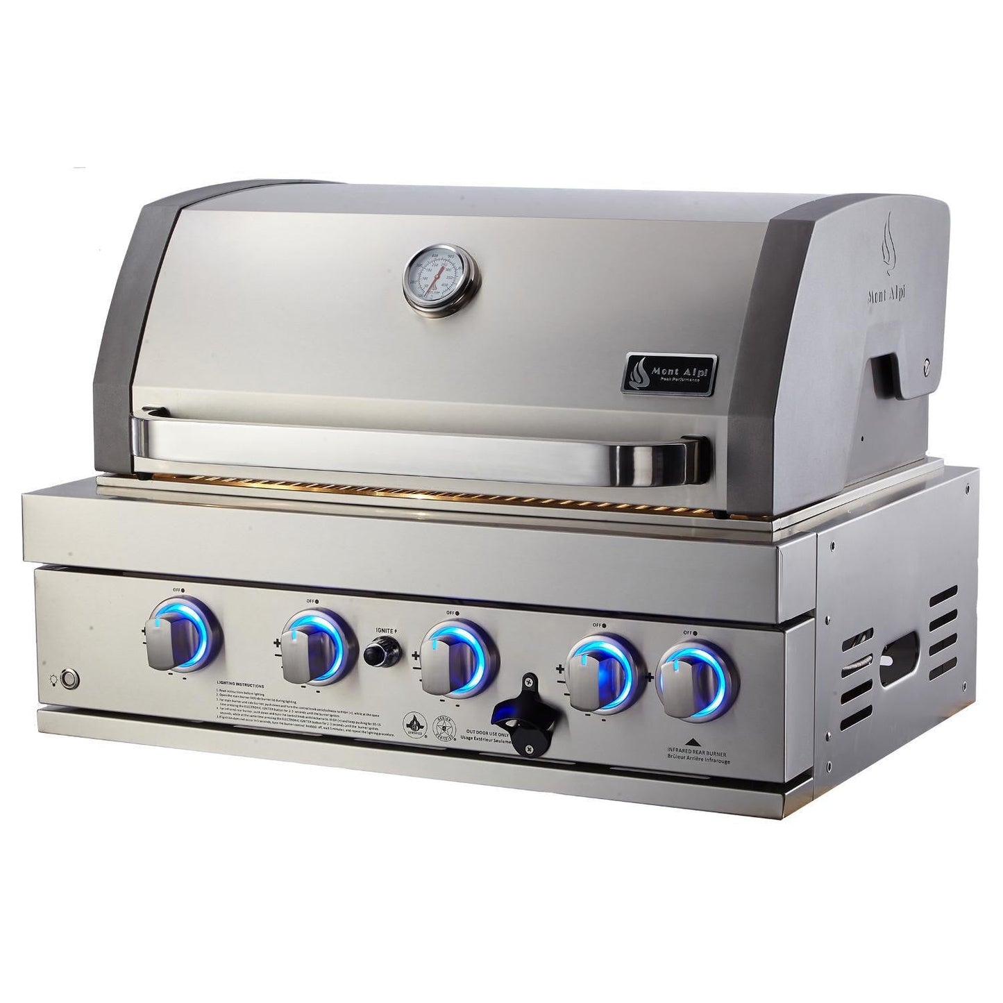 Mont Alpi 400 32-Inch Built-In Natural Gas Grill - MABi400 - Image 3