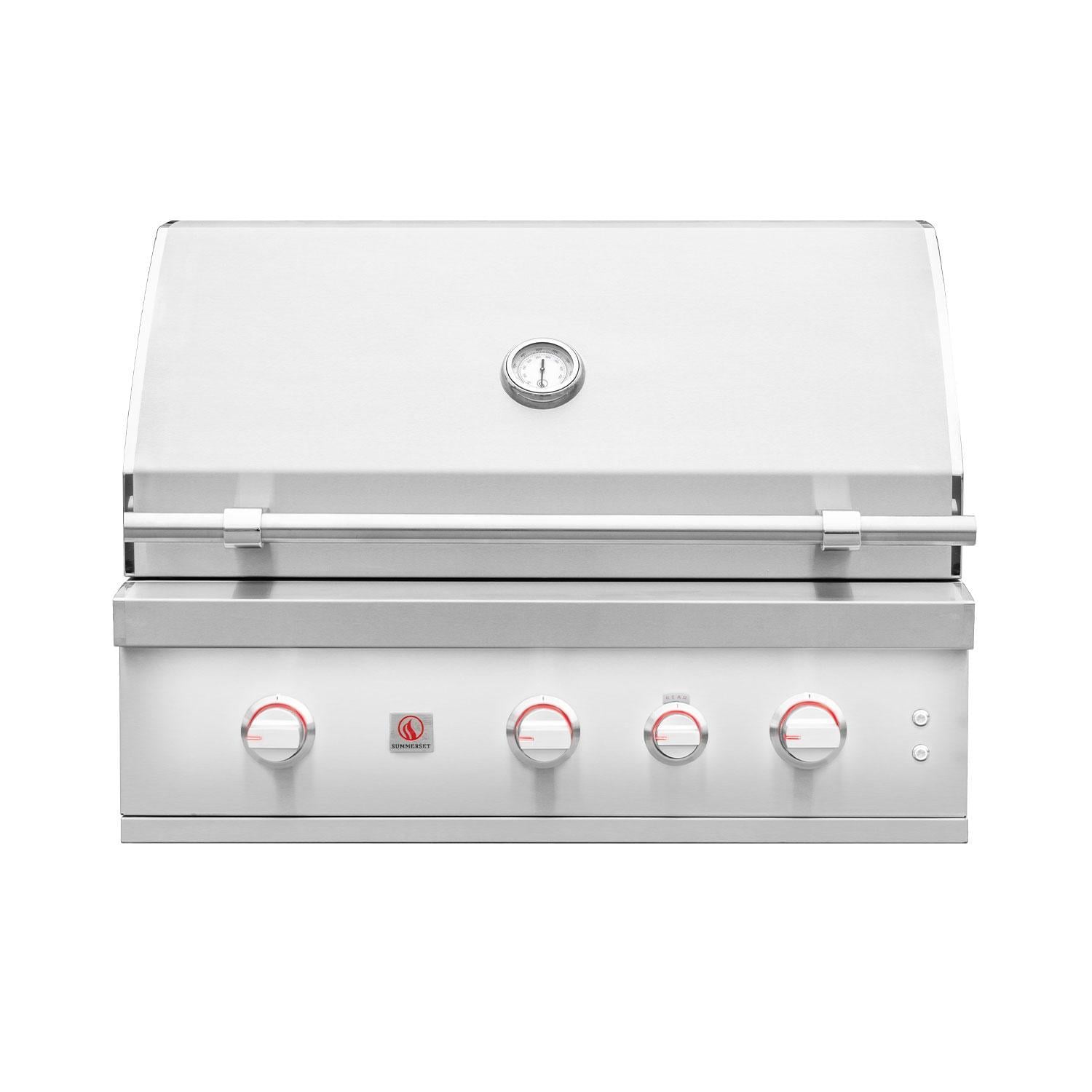 Summerset Quest 36-in 2 Burner Built-In Propane Gas Grill w/ Rear Infrared Burner, Rotisserie Kit, & Drop-In Griddle Plate - QST36-LP - Image 2