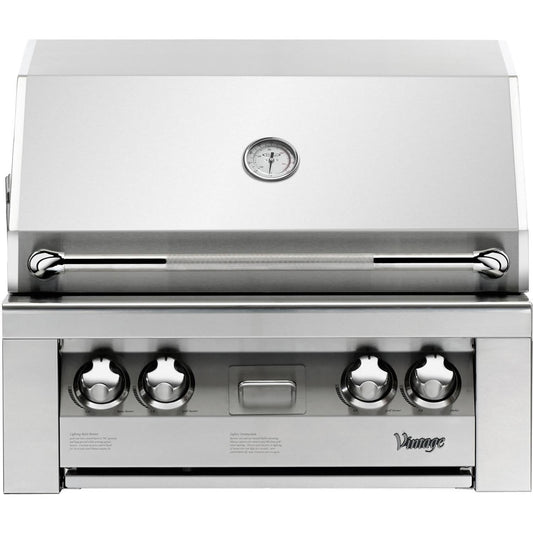Vintage 30 Inch Stainless Steel Liquid Propane Gas Built-In Grill - VBQ30G-L - Image 1