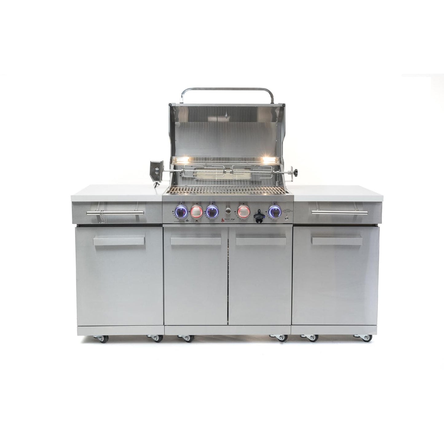 Mont Alpi Compact Series 6 Ft Natural Gas Outdoor Kitchen Island in Stainless Steel - MA-957RS - Image 3