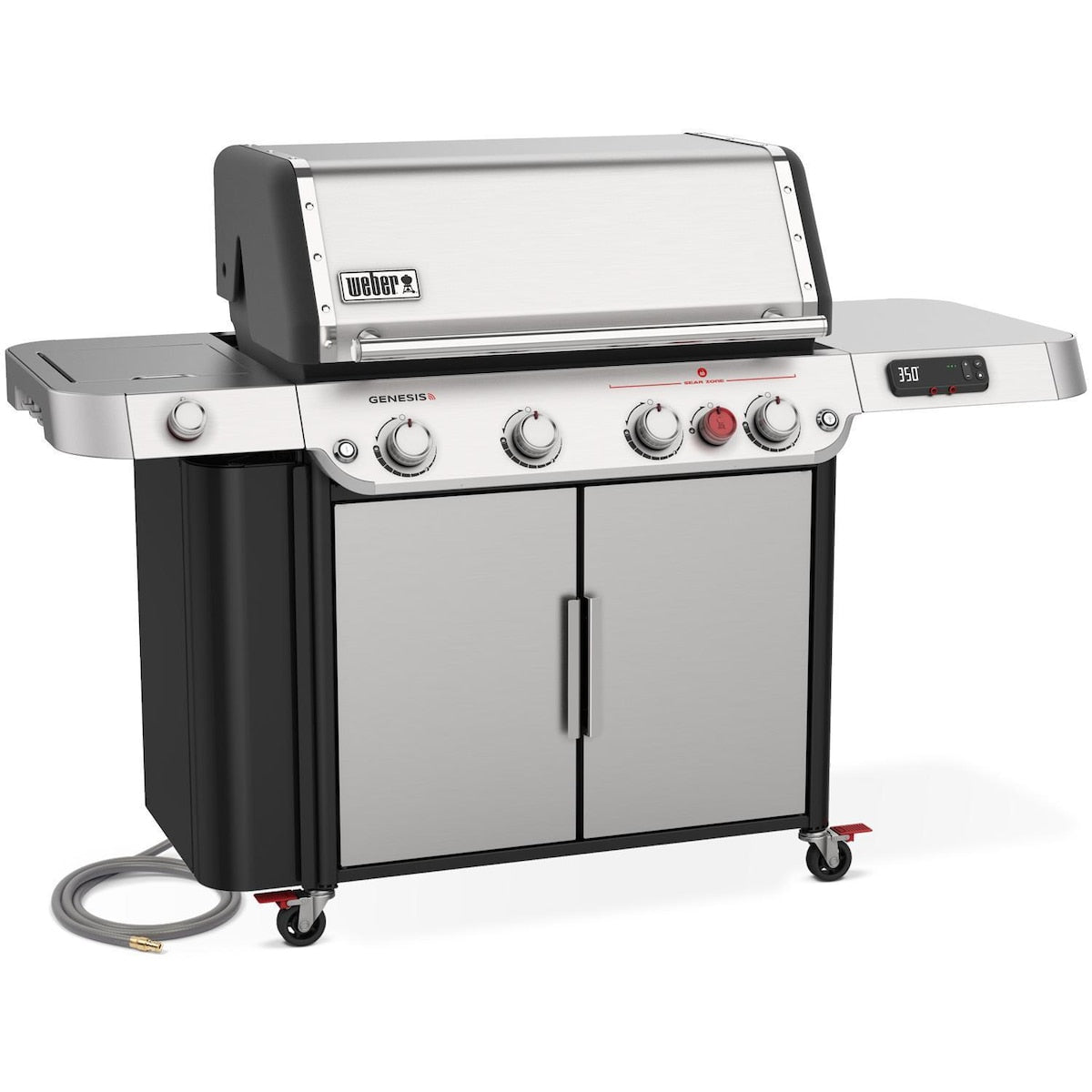 Weber Genesis SPX-435 Natural Gas Smart Grill w/ Sear Zone & Side Burner - Stainless Steel - 38800001 - Image 3