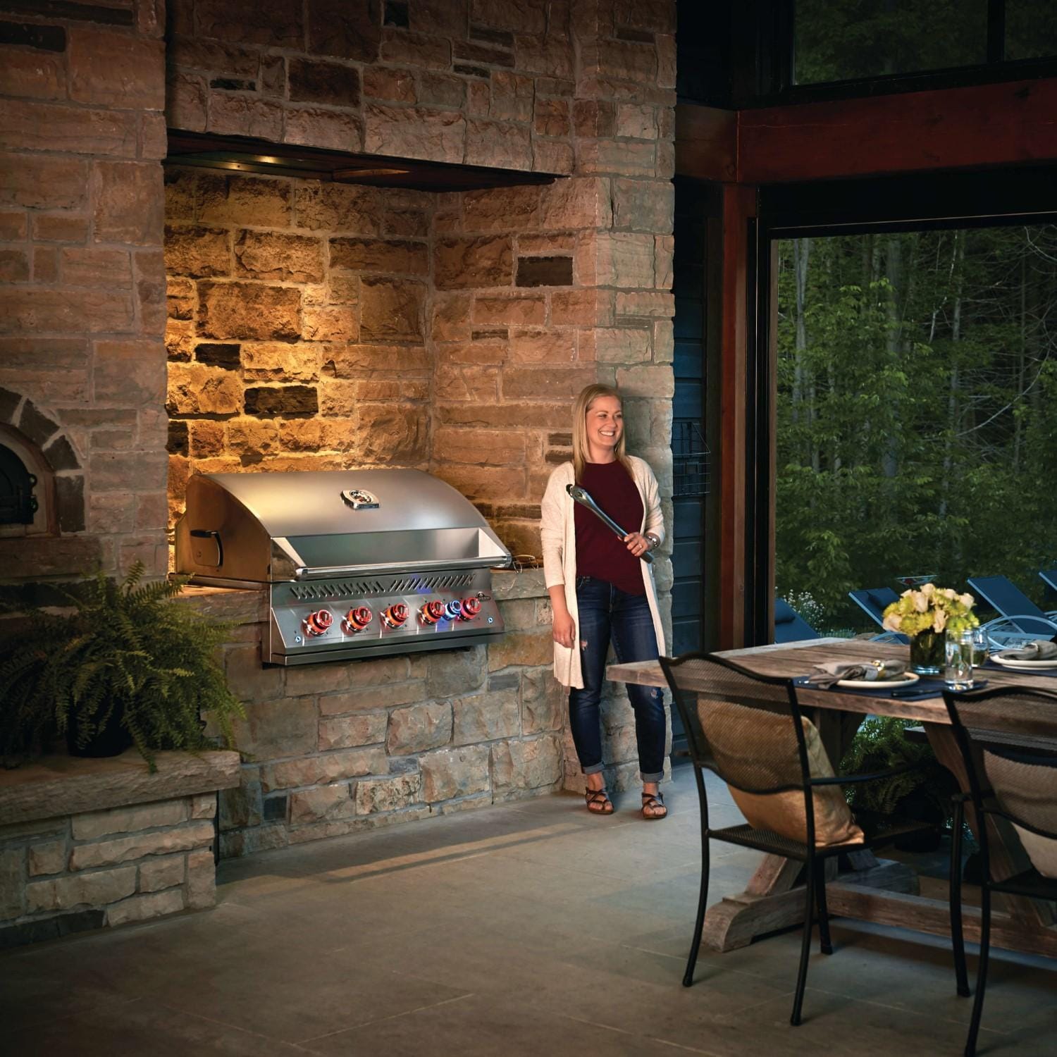 Napoleon 700 Series 5-Burner 38-Inch Built-In Natural Gas Grill w/ Rotisserie & SafetyGlow - BIG38RBNSS-1 - Image 2