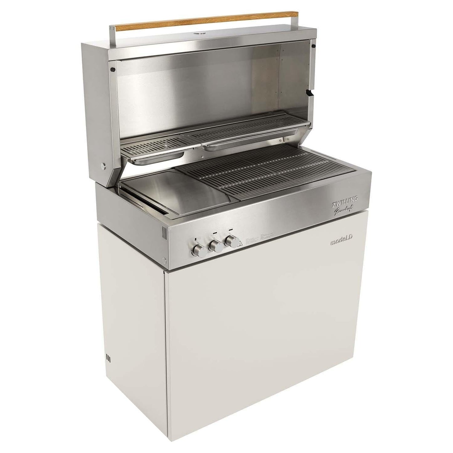 Flammkraft Model D Propane Gas Grill - Ivory White - 1029542