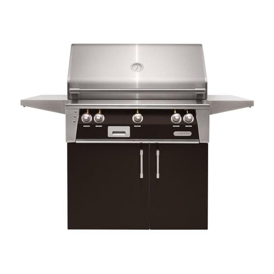 Alfresco ALXE 36-Inch Freestanding Natural Gas Grill With Sear Zone And Rotisserie - Jet Black Matte - ALXE-36SZC-NG-SM9005 - Image 1