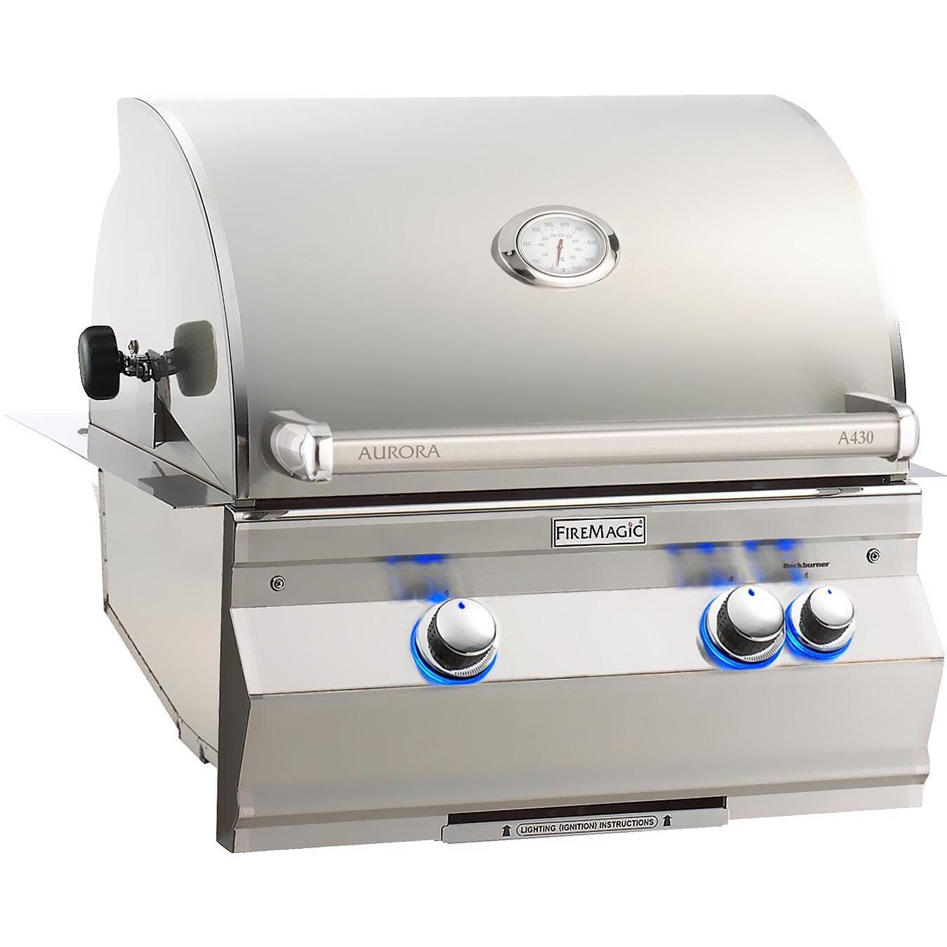 Fire Magic Aurora A430I 24-Inch Built-In Natural Gas Grill With Rotisserie And Analog Thermometer - A430I-8EAN - Image 1