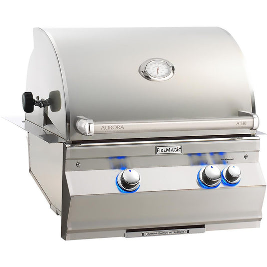Fire Magic Aurora A430I 24-Inch Built-In Natural Gas Grill With Rotisserie And Analog Thermometer - A430I-8EAN - Image 1