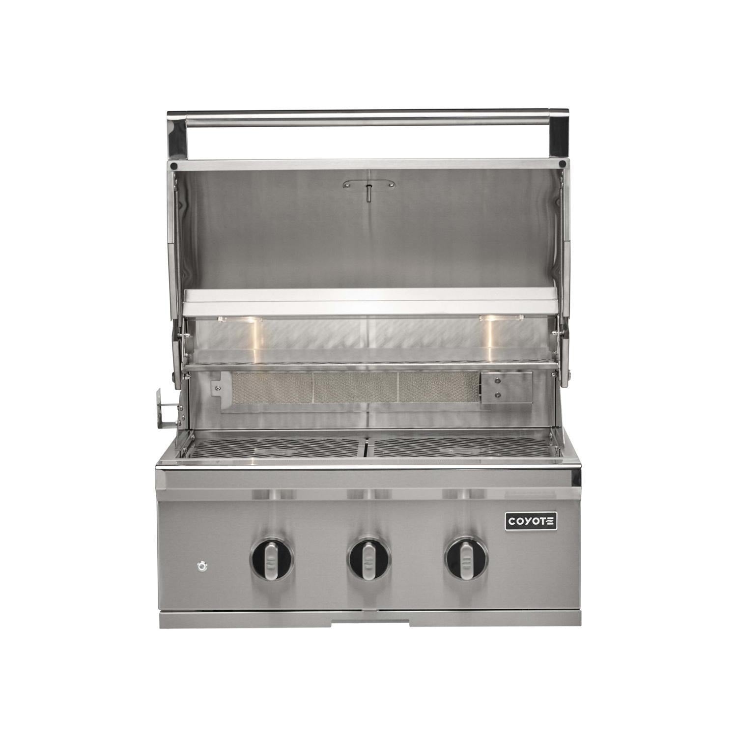Coyote SL-Series 30-in 2-Burner  Built-In Natural Gas Grill w/ Sear Burner, Rotisserie, & Safety Valve -  C3SL30NG - Image 2