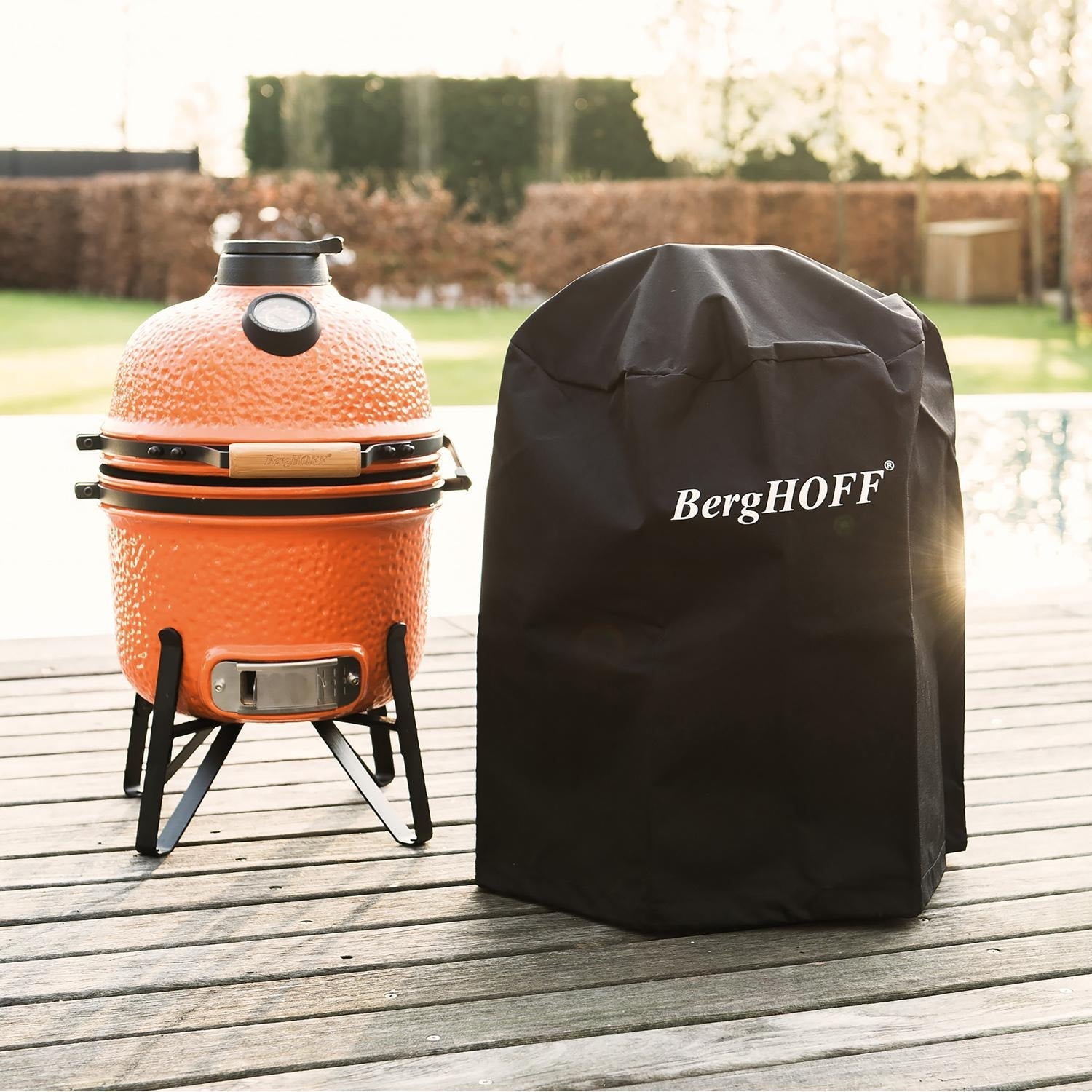 BergHOFF 13 Inch Ceramic BBQ Bluestone Gray W/ Cover - 2415703 - Image 5