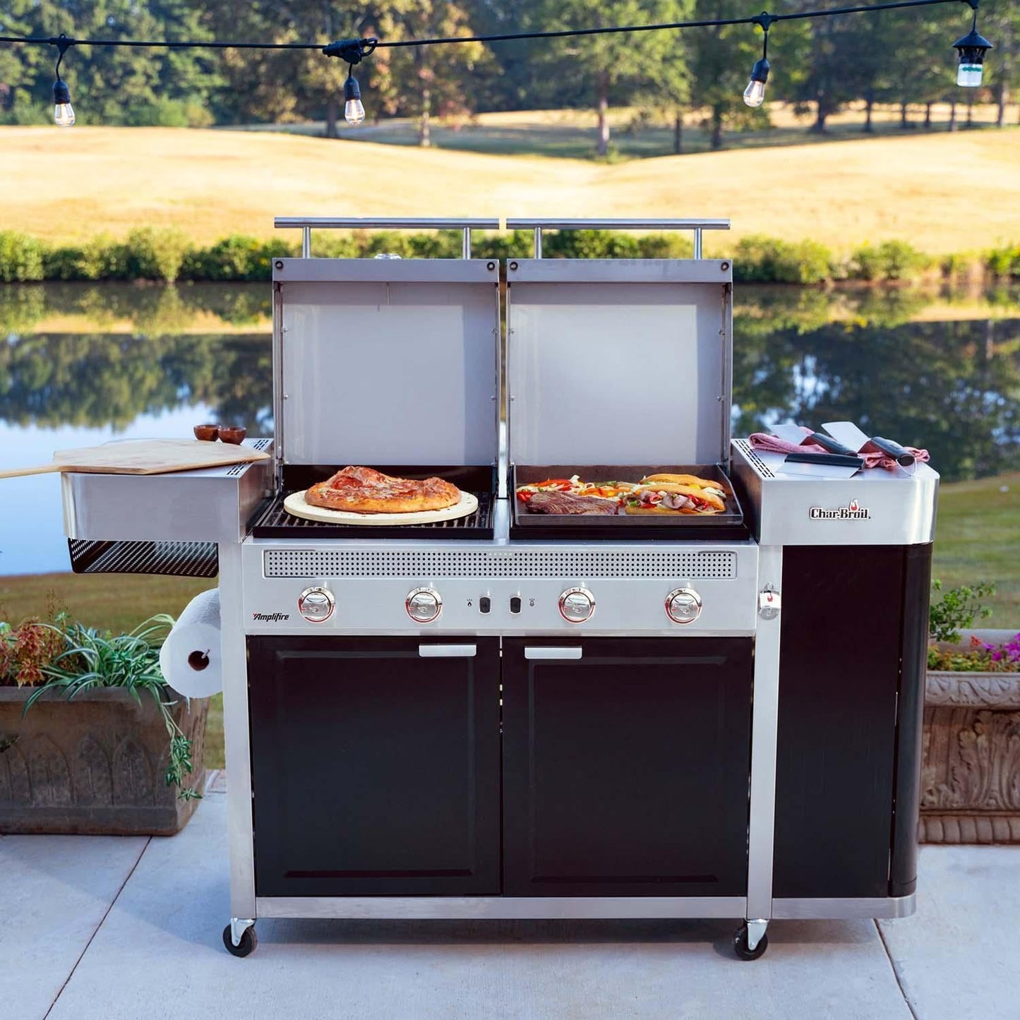 Charbroil Medallion Series Vista Propane Gas Grill & Griddle Outdoor Kitchen - 463259423 - Image 2