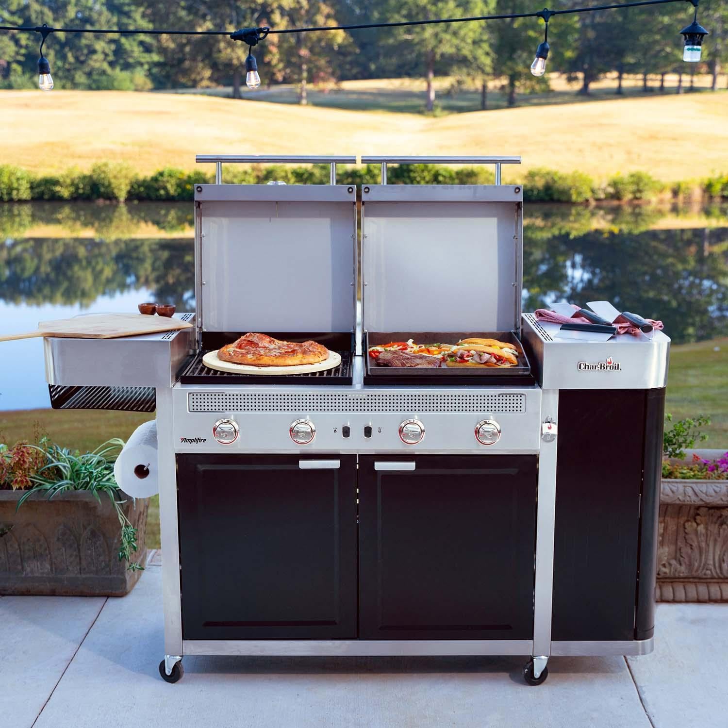 Charbroil Medallion Series Vista Propane Gas Grill & Griddle Outdoor Kitchen - 463259423 - Image 2