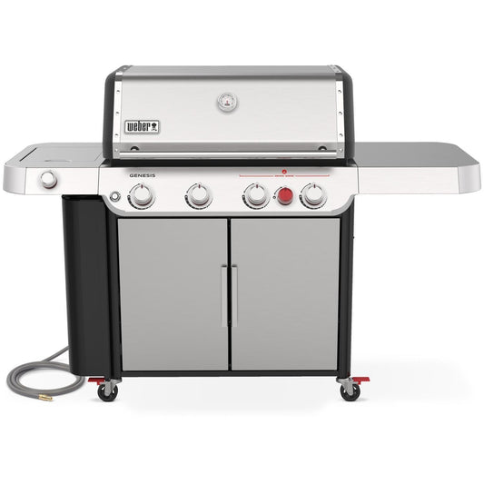 Weber Genesis S-435 Natural Gas Grill w/ Sear Zone & Side Burner - Stainless Steel - 38400001 - Image 1