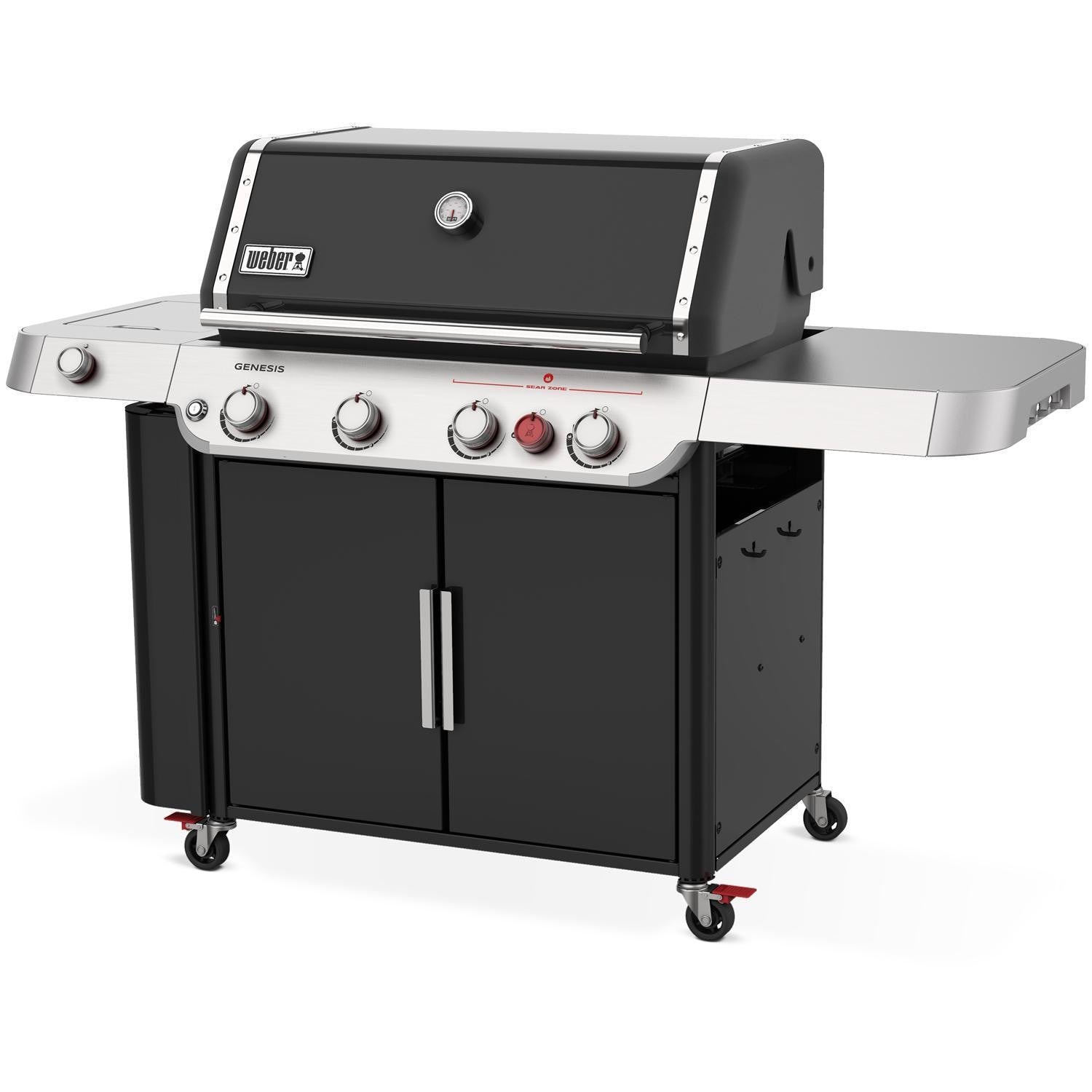 Weber Genesis E-435 Propane Gas Grill w/ Sear Zone & Side Burner - Black - 36410001 - Image 4