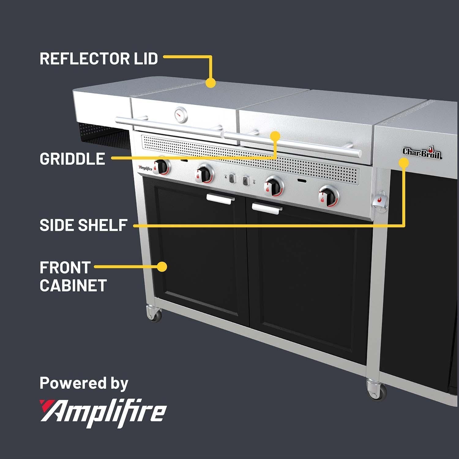 Charbroil Medallion Series Vista Propane Gas Grill & Griddle Outdoor Kitchen - 463259423 - Image 6