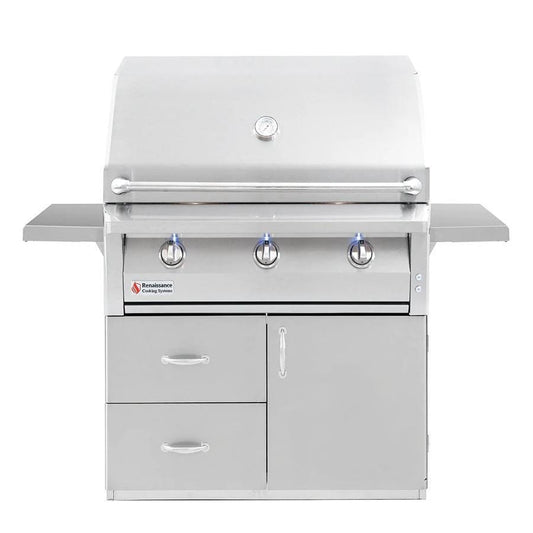 American Renaissance Grill by RCS 36-in 3-Burner Freestanding Natural Gas Grill - Image 1