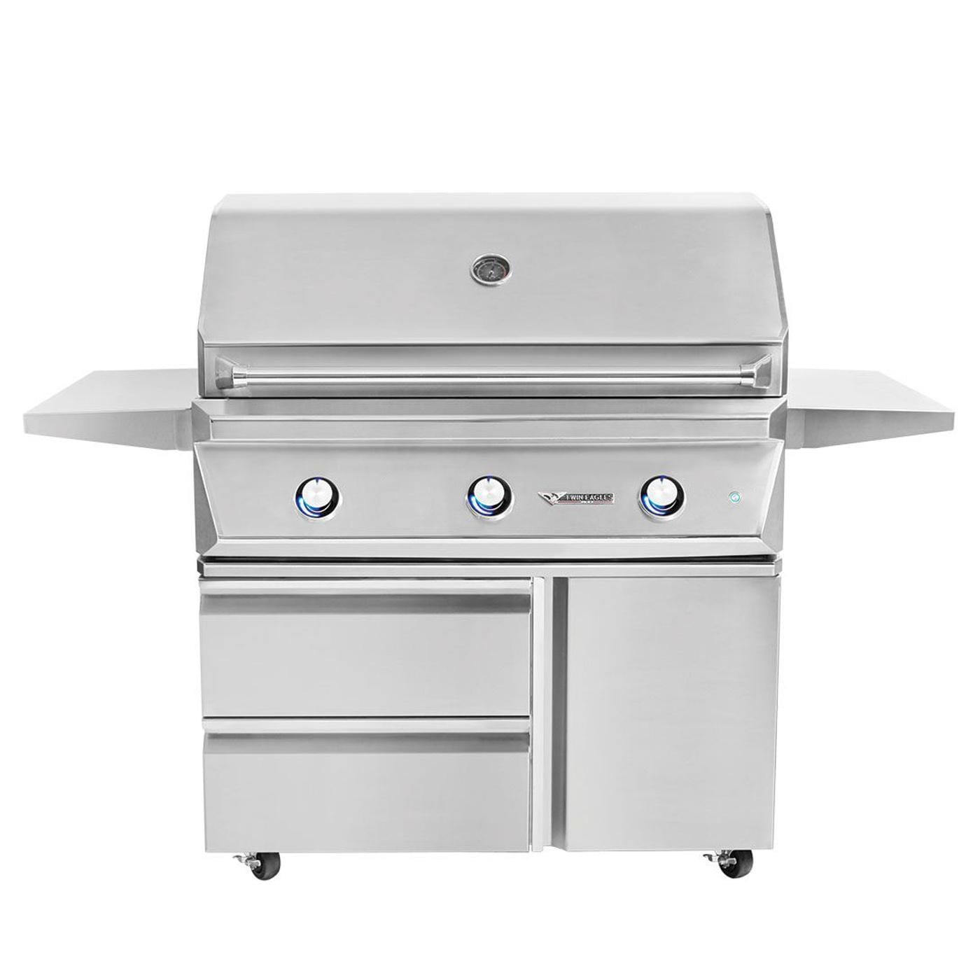 Twin Eagles 42-Inch 3-Burner Propane Gas Grill On Deluxe Cart - Image 1