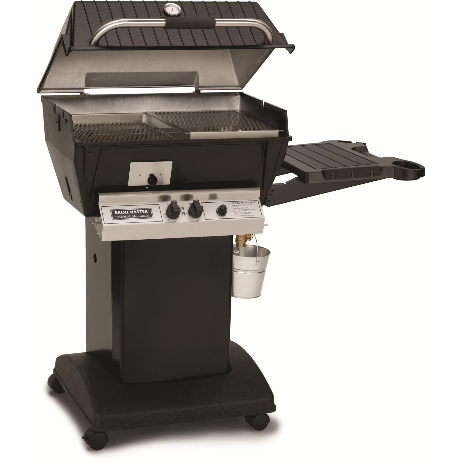 Broilmaster Q3X Qrave Propane Gas Grill On Black Cart - Image 1