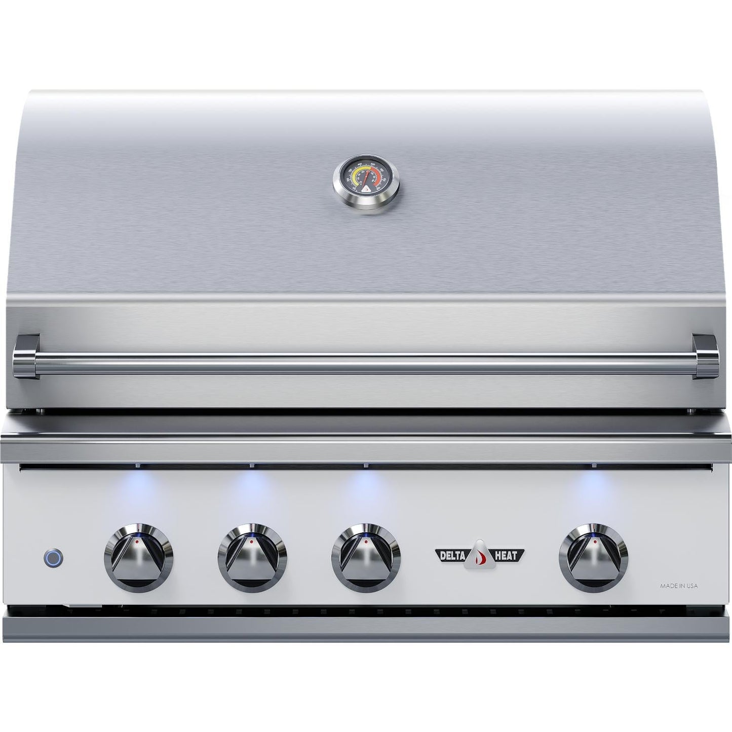 Delta Heat 32-Inch 3-Burner Built-In Propane Grill w/ Rotisserie - White Control Panel - DHBQ32R-WL - Image 1