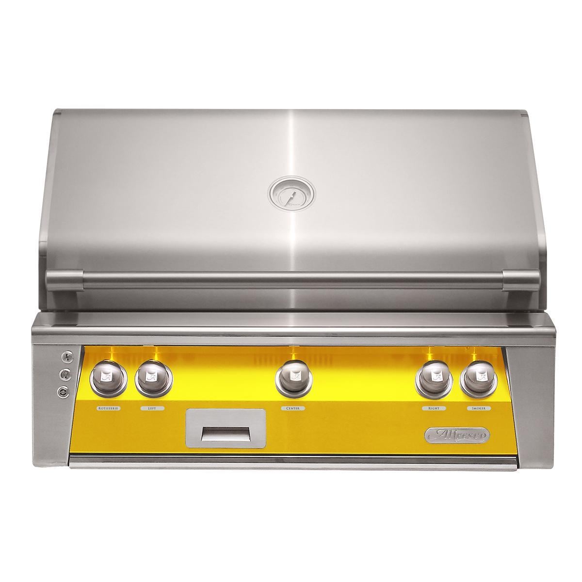 Alfresco ALXE 36-Inch Built-In Natural Gas Grill With Sear Zone And Rotisserie in Traffic Yellow - ALXE-36SZ-NG-S1023 - Image 1