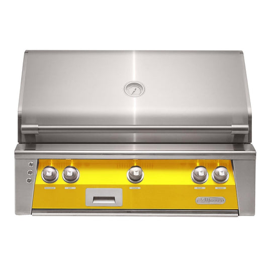 Alfresco ALXE 36-Inch Built-In Natural Gas Grill With Sear Zone And Rotisserie in Traffic Yellow - ALXE-36SZ-NG-S1023 - Image 1